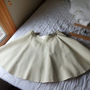 Cream Circle Skirt